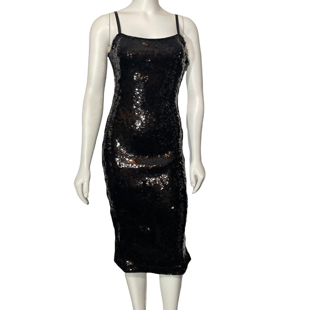 Good American – Sleeveless Sequin Dress‎ BLACK001 3 L (12-14)